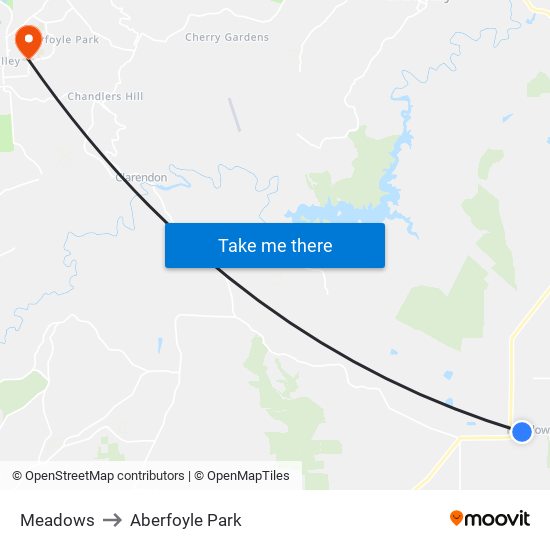 Meadows to Aberfoyle Park map