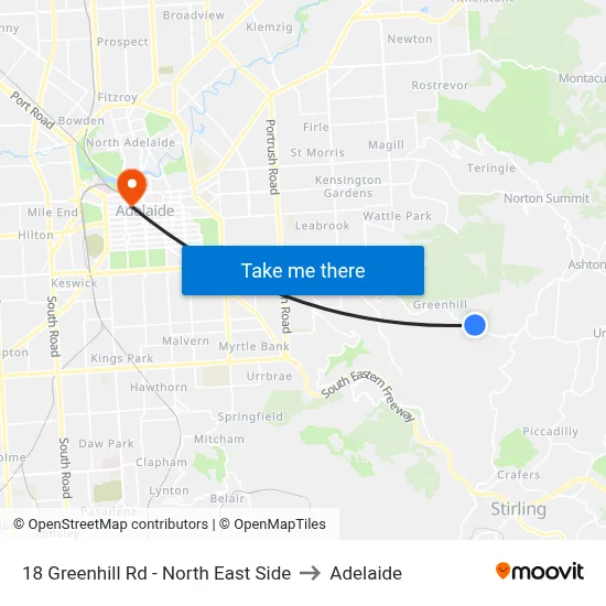 18 Greenhill Rd - North East Side to Adelaide map