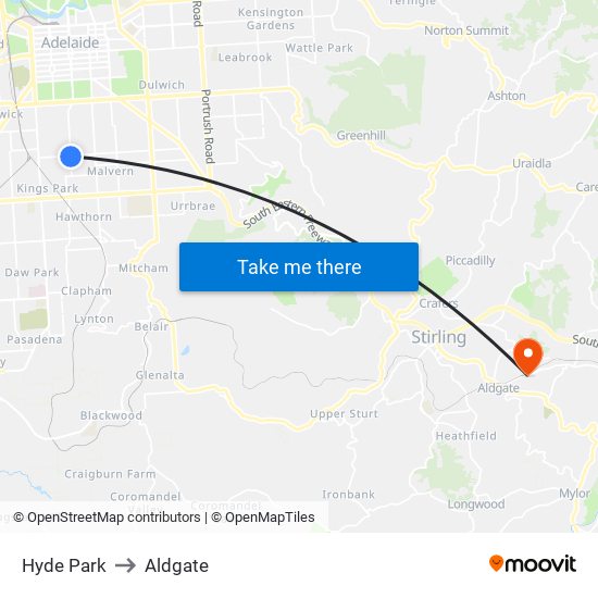 Hyde Park to Aldgate map