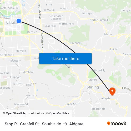 Stop R1 Grenfell St - South side to Aldgate map