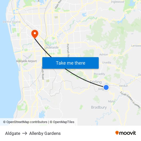 Aldgate to Allenby Gardens map