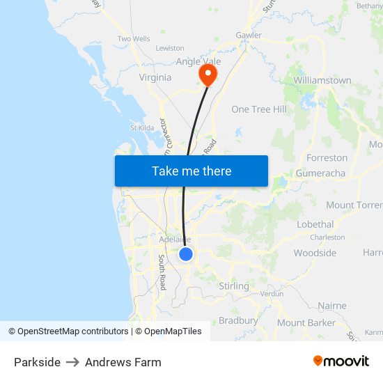 Parkside to Andrews Farm map