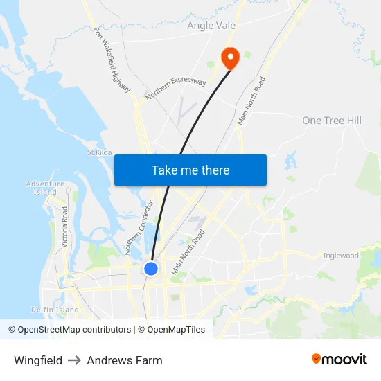 Wingfield to Andrews Farm map
