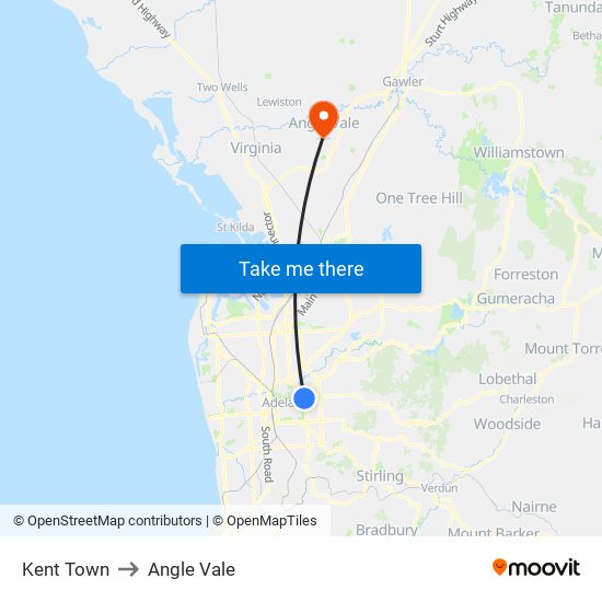 Kent Town to Angle Vale map