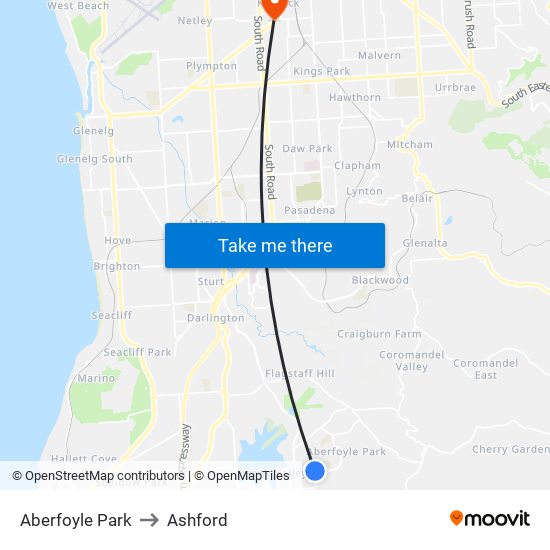 Aberfoyle Park to Ashford map