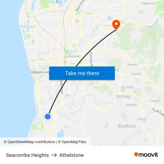 Seacombe Heights to Athelstone map