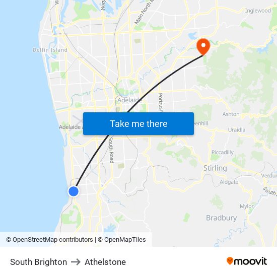 South Brighton to Athelstone map