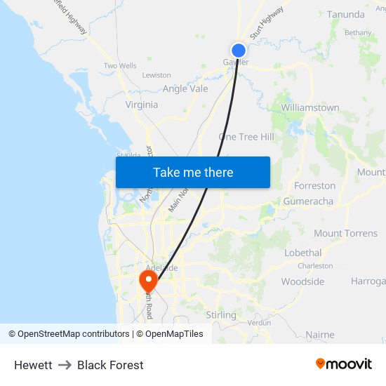 Hewett to Black Forest map