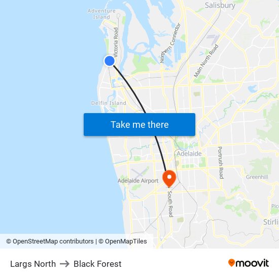 Largs North to Black Forest map