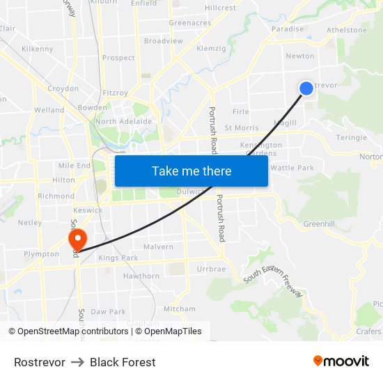 Rostrevor to Black Forest map