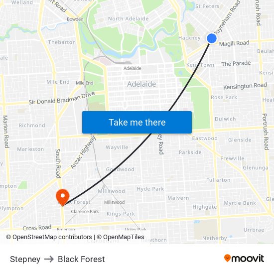 Stepney to Black Forest map