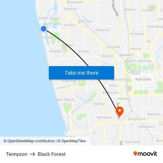 Tennyson to Black Forest map