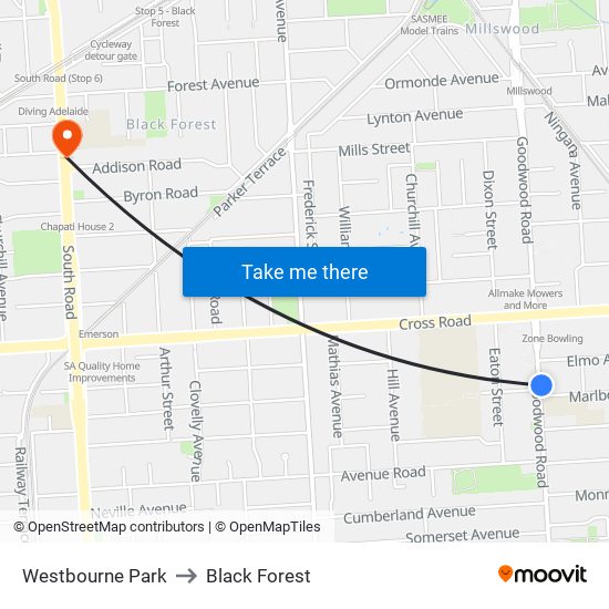 Westbourne Park to Black Forest map