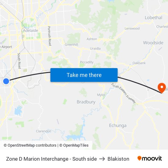 Zone D Marion Interchange - South side to Blakiston map