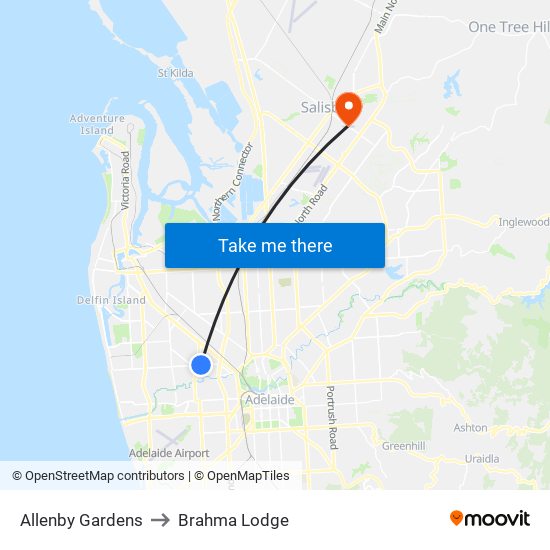 Allenby Gardens to Brahma Lodge map