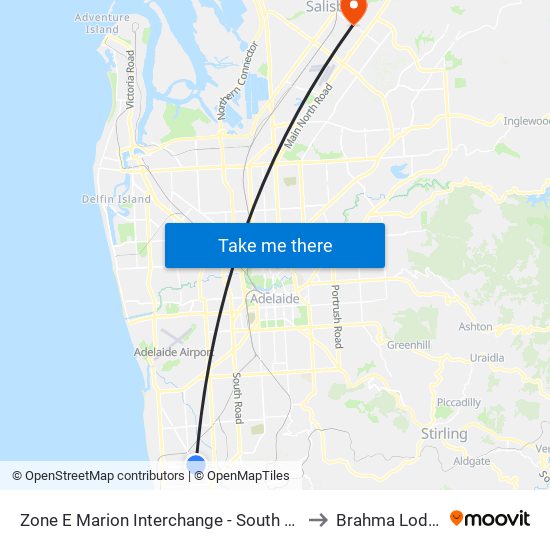 Zone E Marion Interchange - South side to Brahma Lodge map