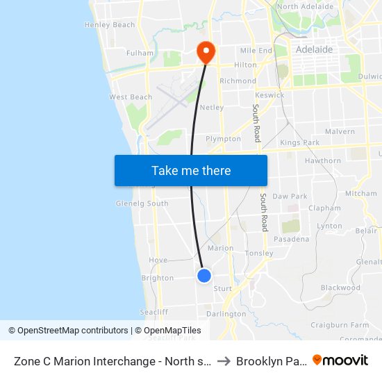 Zone C Marion Interchange - North side to Brooklyn Park map