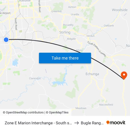 Zone E Marion Interchange - South side to Bugle Ranges map