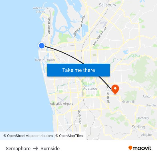 Semaphore to Burnside map