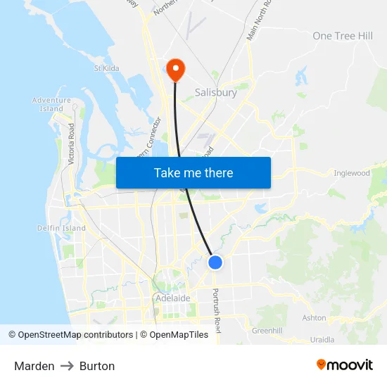 Marden to Burton map