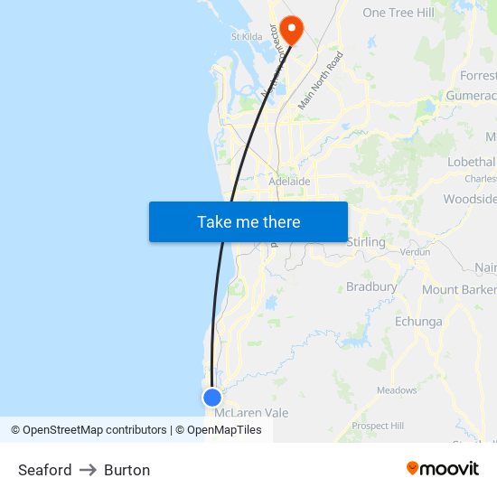 Seaford to Burton map