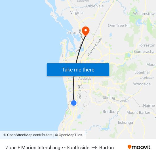 Zone F Marion Interchange - South side to Burton map