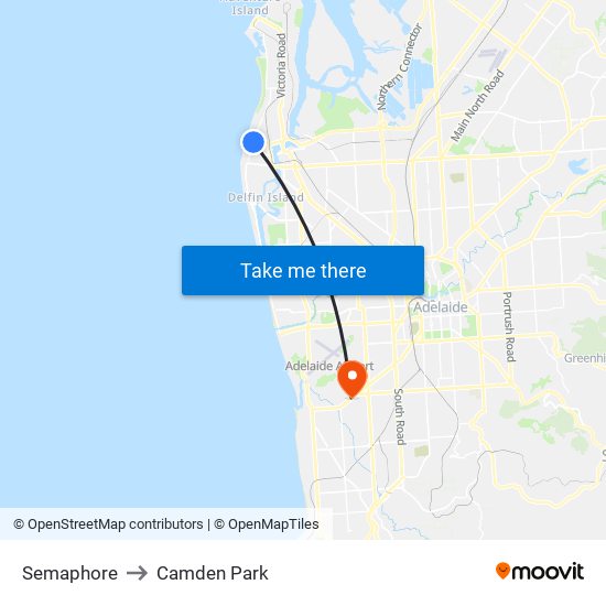 Semaphore to Camden Park map