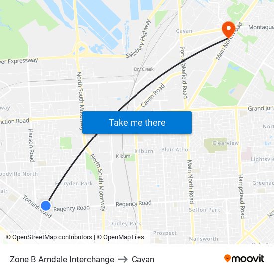 Zone B Arndale Interchange to Cavan map