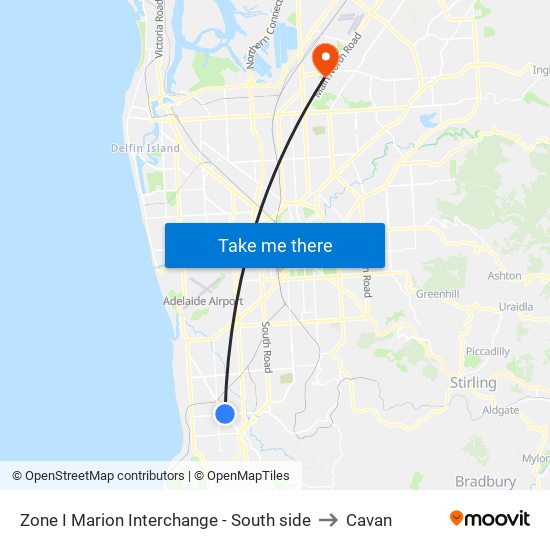 Zone I Marion Interchange - South side to Cavan map