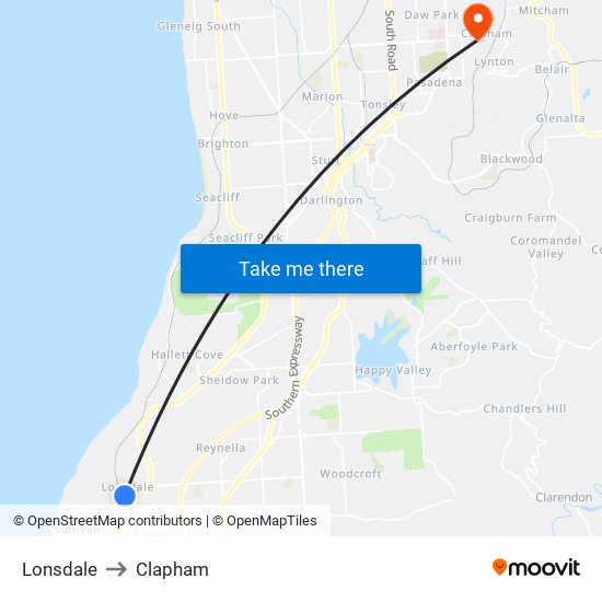 Lonsdale to Clapham map