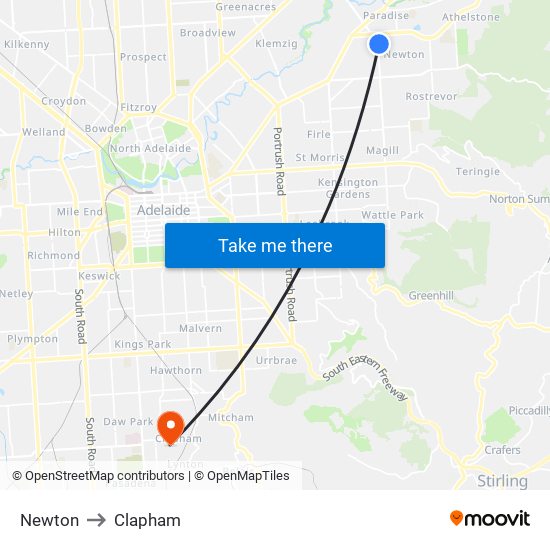 Newton to Clapham map