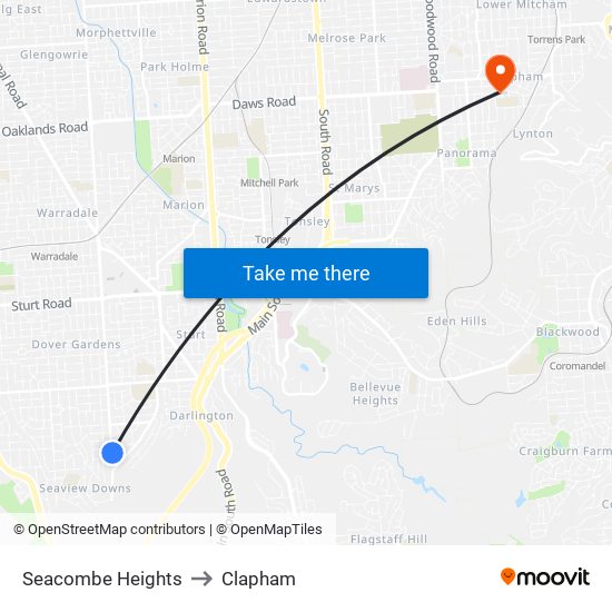 Seacombe Heights to Clapham map