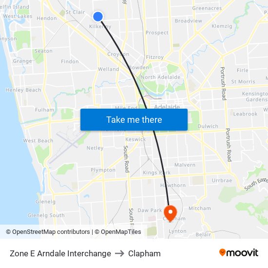 Zone E Arndale Interchange to Clapham map