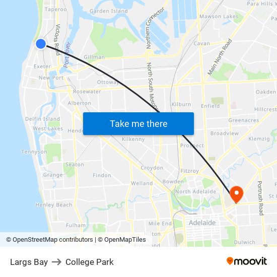 Largs Bay to College Park map