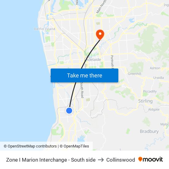 Zone I Marion Interchange - South side to Collinswood map