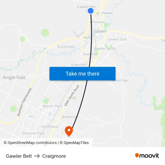 Gawler Belt to Craigmore map