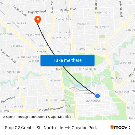 Stop G2 Grenfell St - North side to Croydon Park map