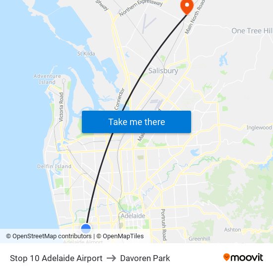 Stop 10 Adelaide Airport to Davoren Park map