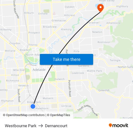 Westbourne Park to Dernancourt map