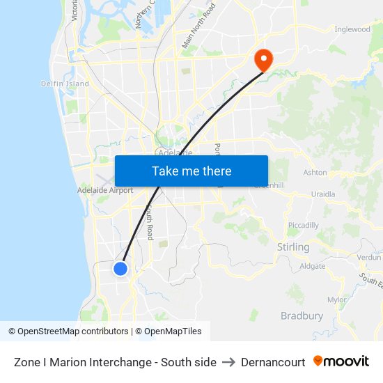 Zone I Marion Interchange - South side to Dernancourt map