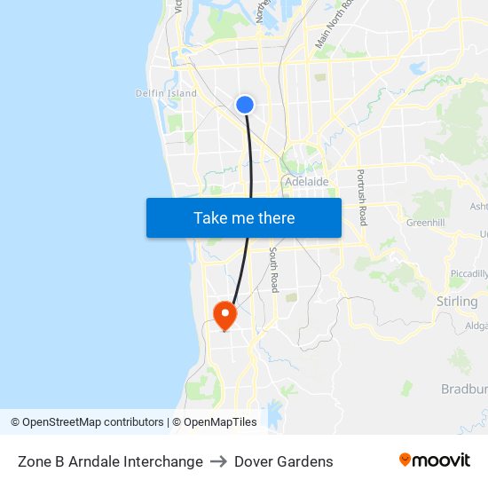 Zone B Arndale Interchange to Dover Gardens map