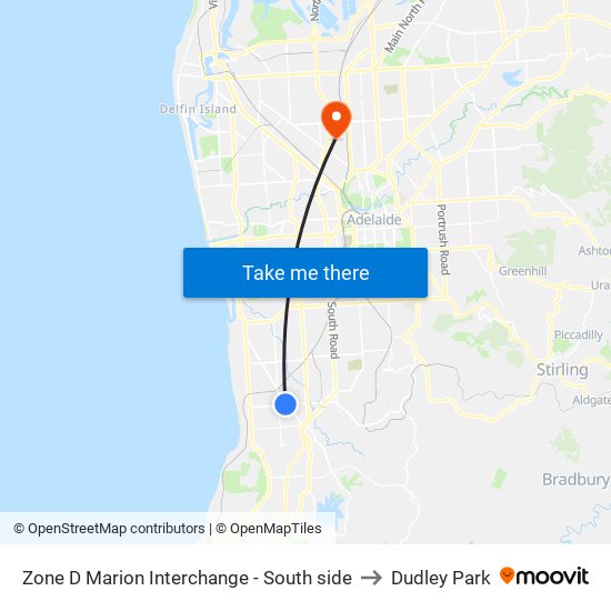 Zone D Marion Interchange - South side to Dudley Park map