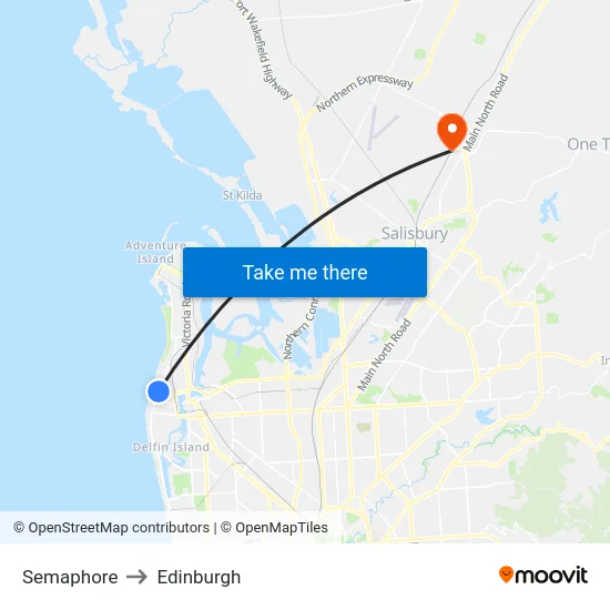 Semaphore to Edinburgh map