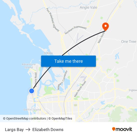 Largs Bay to Elizabeth Downs map