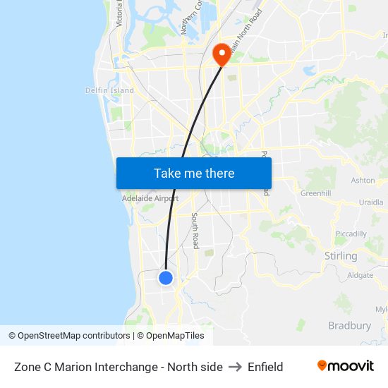 Zone C Marion Interchange - North side to Enfield map