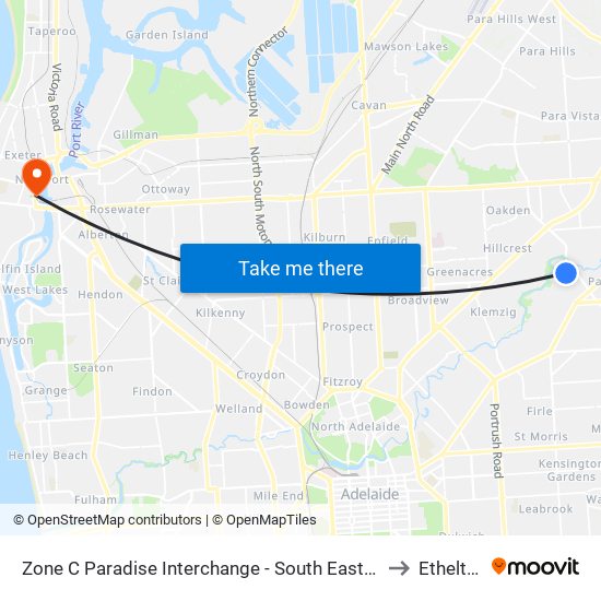 Zone C Paradise Interchange - South East side to Ethelton map