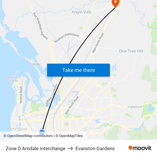 Zone D Arndale Interchange to Evanston Gardens map