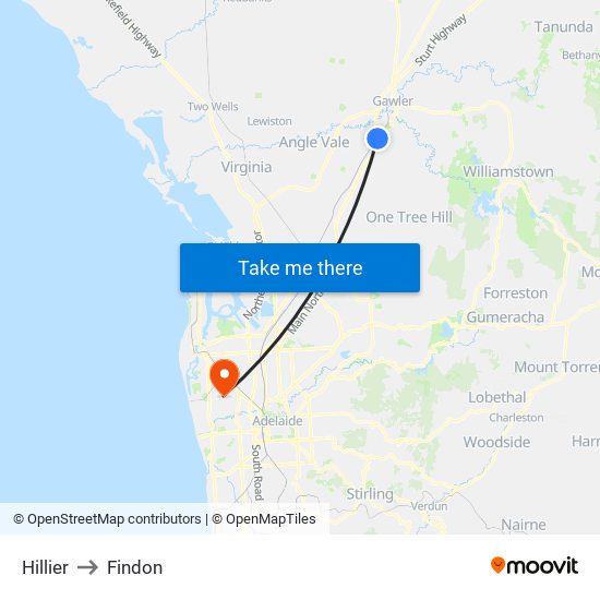 Hillier to Findon map