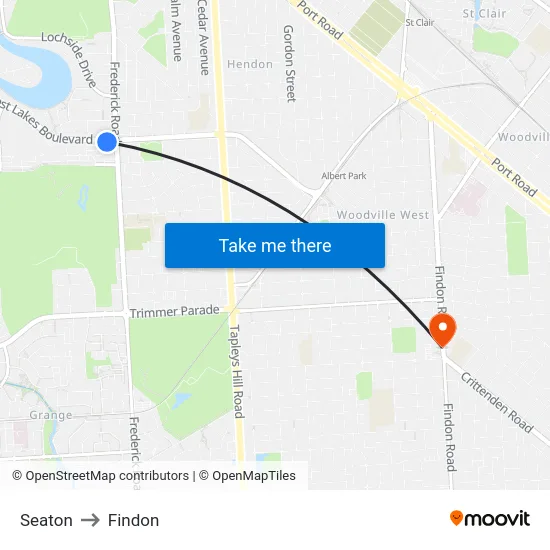 Seaton to Findon map