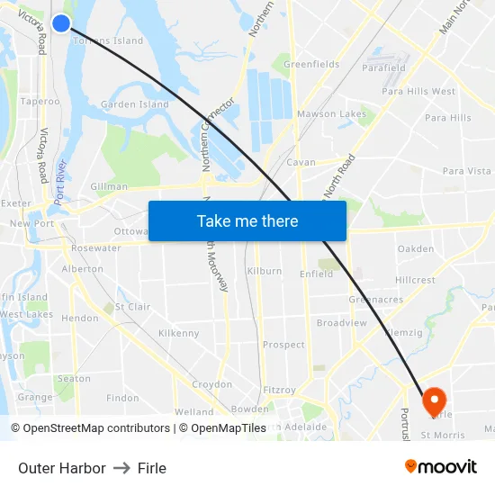 Outer Harbor to Firle map
